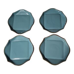 Southern Living Tuscan Toscana Salad/ Dessert Plates Robin Egg Blue Set 4